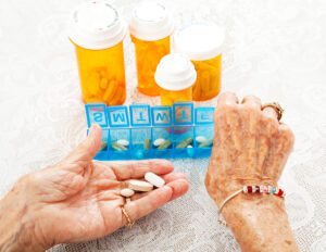 Senior sorting medications